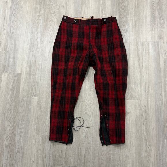 Vintage Mackinaw Emergency Garment Coat & Pants Set Red 1940s Wool Hunting Coat - Picture 8 of 16